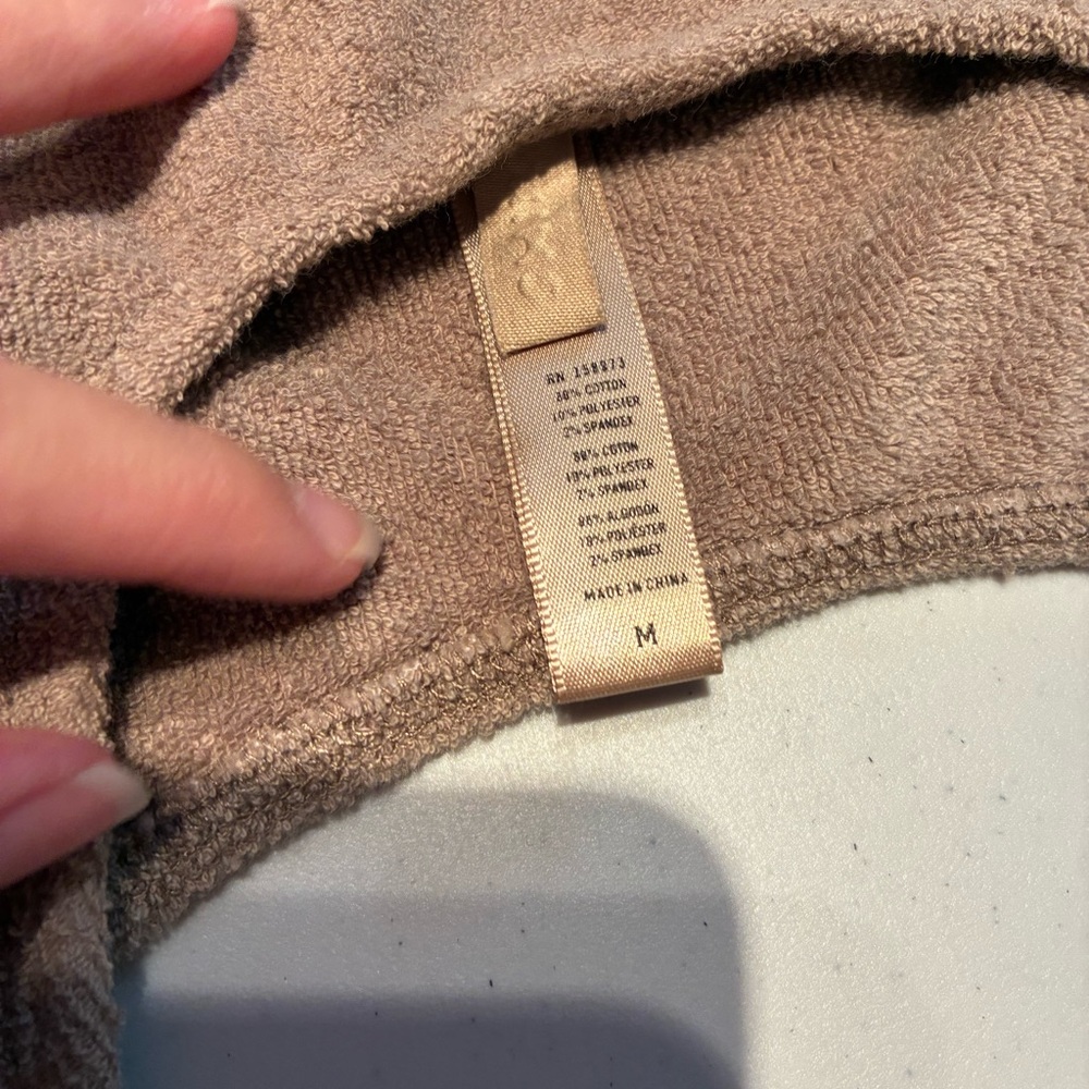 Skims M Terry Scoop Bralette in Desert Neutral Tan Size Medium - Picture 5 of 5